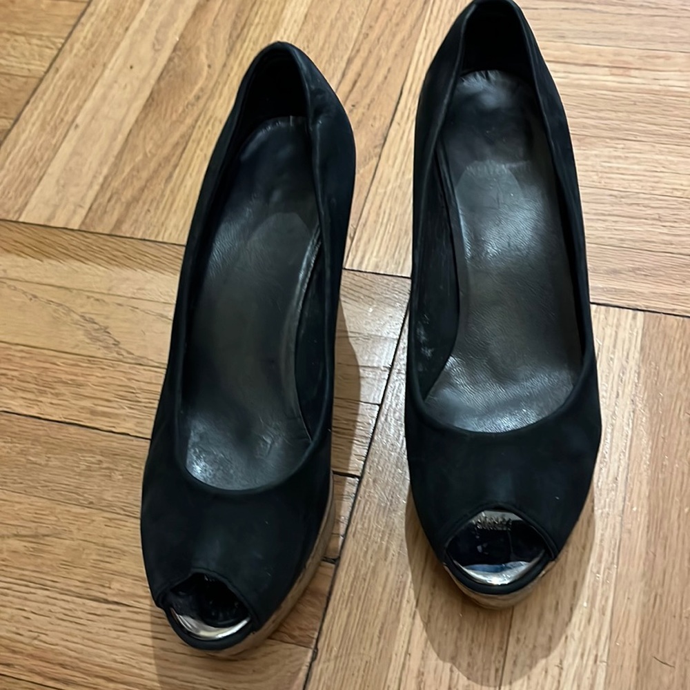 Stuwart Weitzman platform wedge sandals